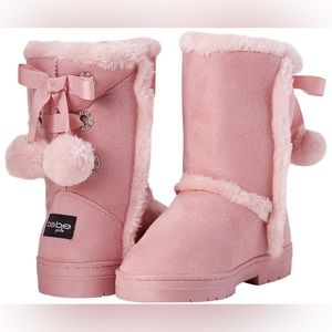 Bebe girls Pink Fur boots